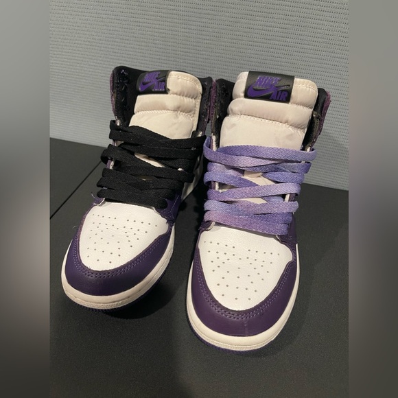 Air Jordan 1 Retro High Court Purple White (GS) - Picture 4 of 12